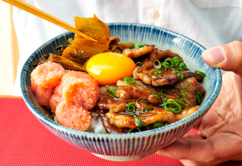 高菜キムチ＋辛子明太子＋焼肉丼