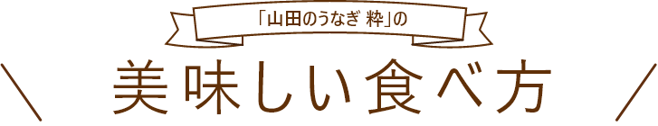 やまや「山田のうなぎ 粋」の美味しい食べ方